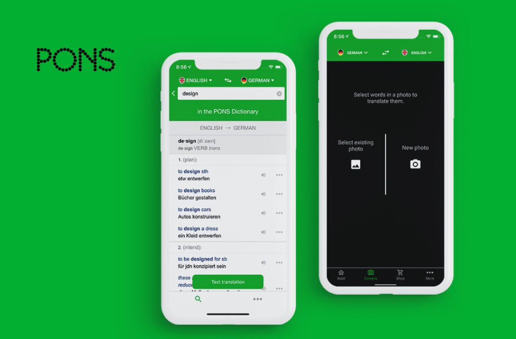 App dịch thương hiệu sang trọng giờ trung là PONS Online Dictionary